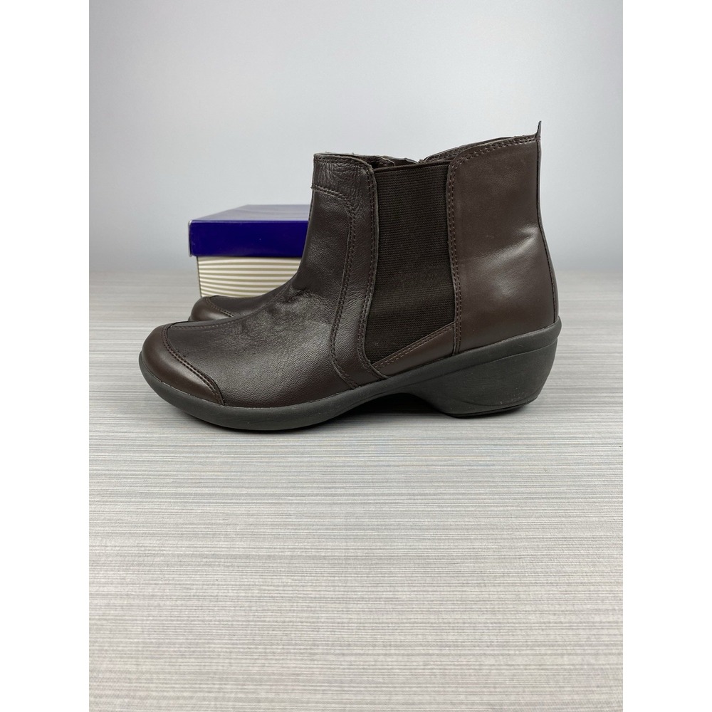 Easy Spirit Explore 24 Brenley Ankle Boots Booties Leather Dark Brown‎ Size 10 - Picture 3 of 11